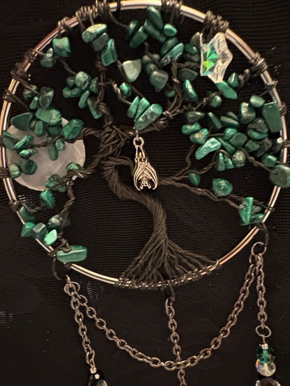 Malachite Tree of Life Suncatcher
